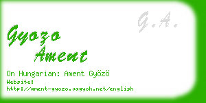 gyozo ament business card